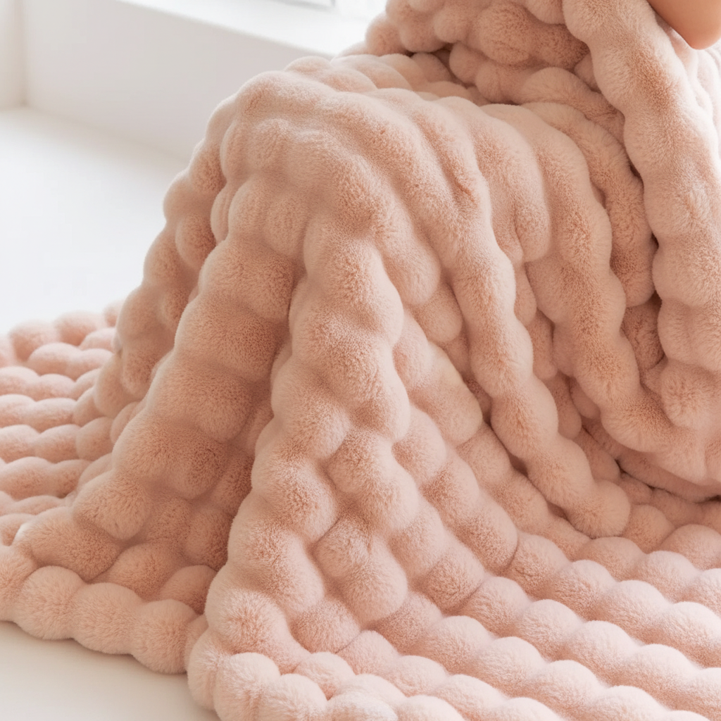 Plush blanket with a soft surface