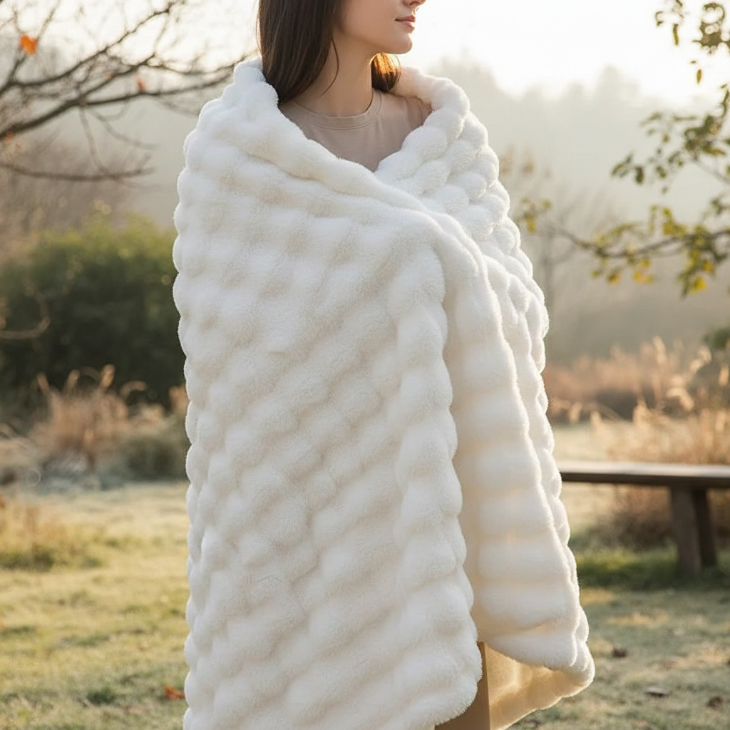 Plush blanket with a soft surface