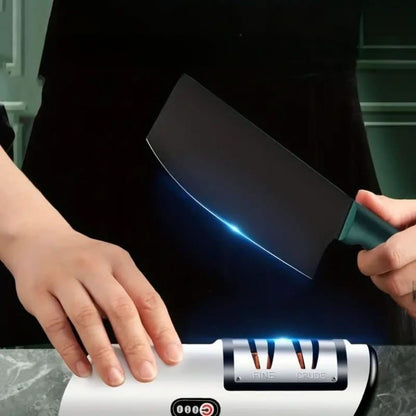 Elektryczna Ostrzałka do Noży z 2-Stopniowym Systemem Ostrzenia i Zasilaniem Akumulatorowym