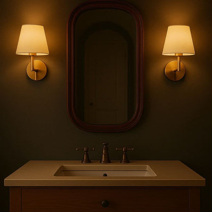 Set of 2 battery-powered wall lights