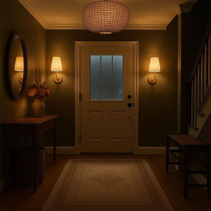 Set of 2 battery-powered wall lights