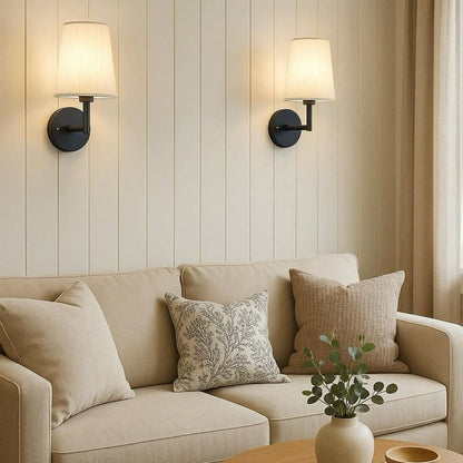 Set of 2 battery-powered wall lights
