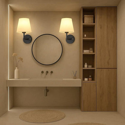 Set of 2 battery-powered wall lights