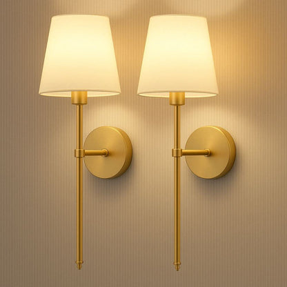 Battery-powered wall lamps with RGB shades, set of 2 pcs.