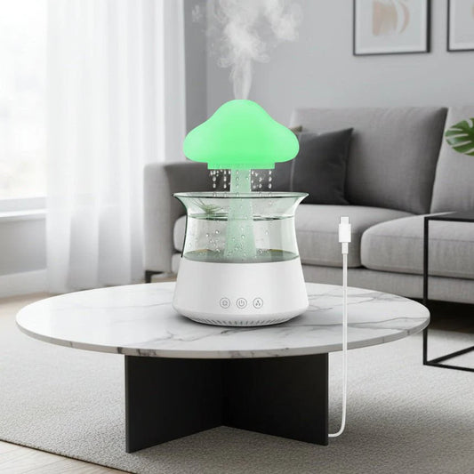 Cloud humidifier with LED diffuser