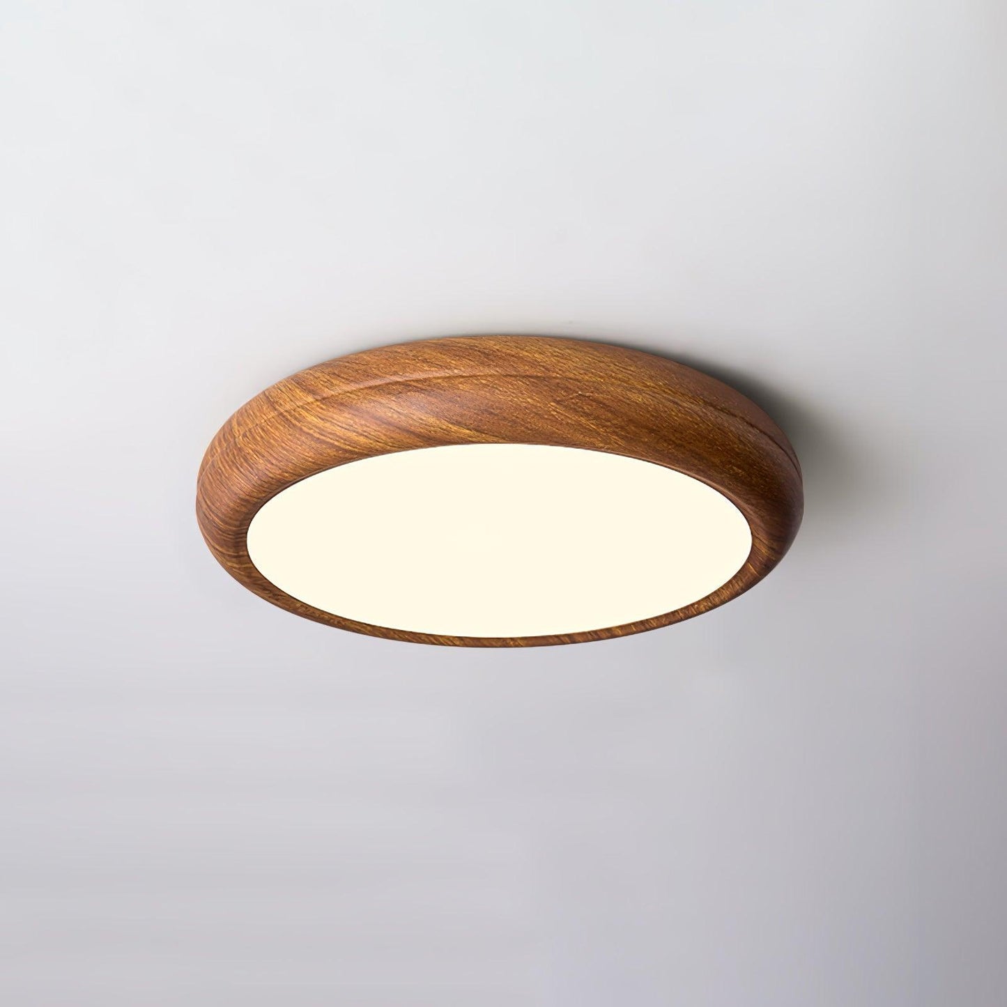 Plafonnier LED avec veinures de bois
