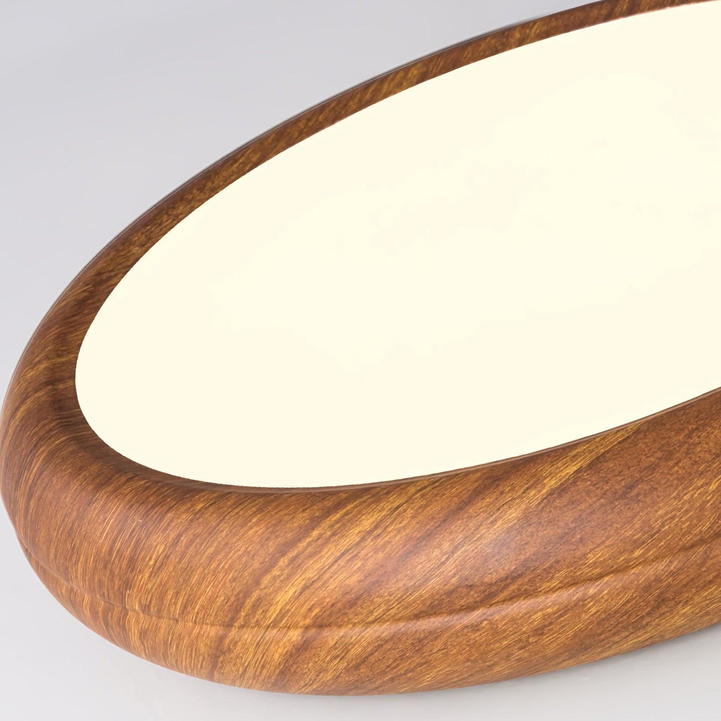 Plafonnier LED avec veinures de bois