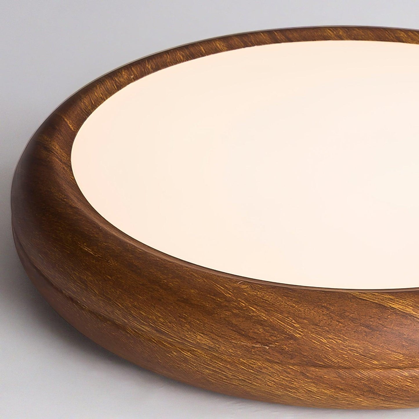 Plafonnier LED avec veinures de bois