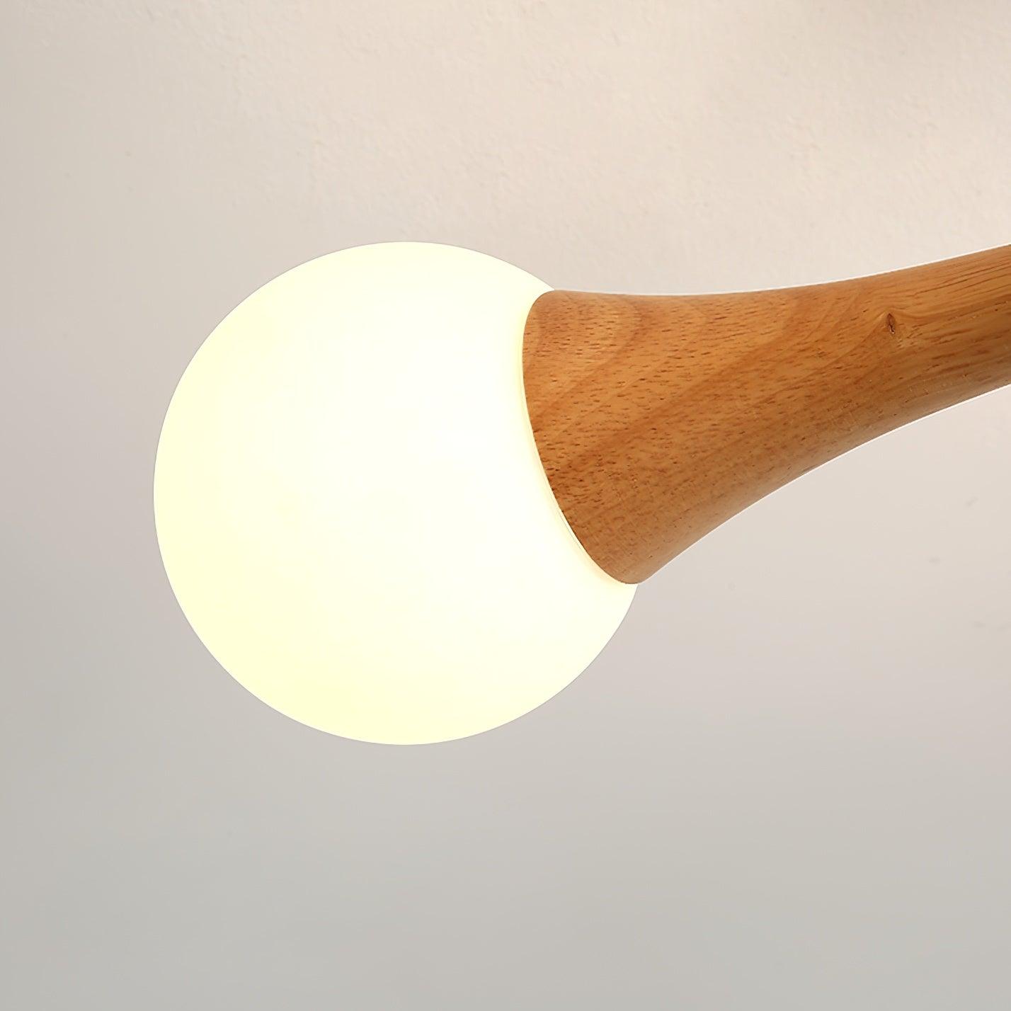 Żyrandol drewniany z oprawą E27 do salonu i jadalni