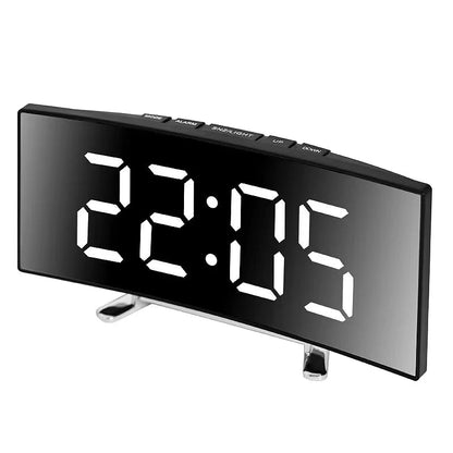 Cyfrowy Budzik LED z Dużym Wyświetlaczem i Cichym Mechanizmem 17 × 7 cm