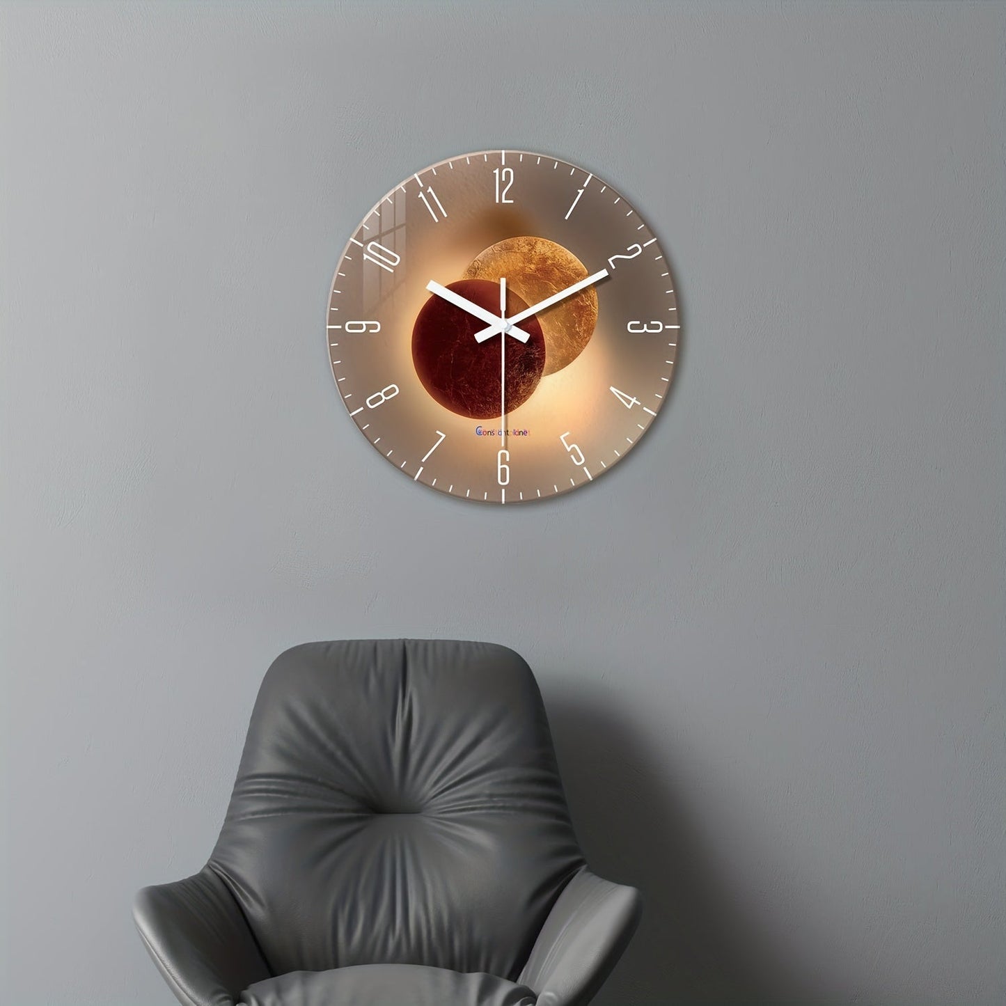 Planet-themed wall clock