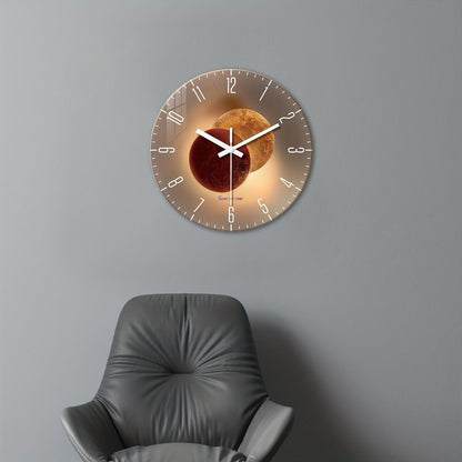 Planet-themed wall clock