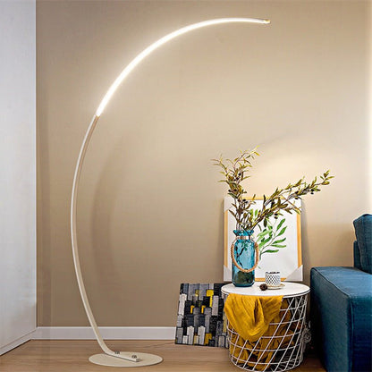 Lampa podłogowa LED 22W z zakrzywionym ramieniem, światło 2700K do wnętrz