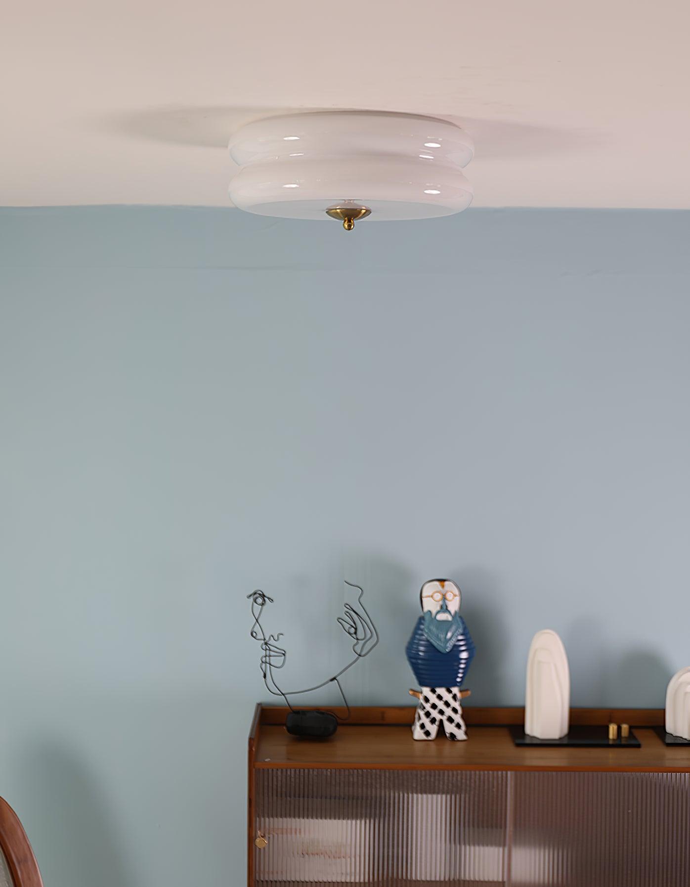 Art Deco Plafon LED z Geometrycznym Wzorem i Zintegrowanym Oświetleniem