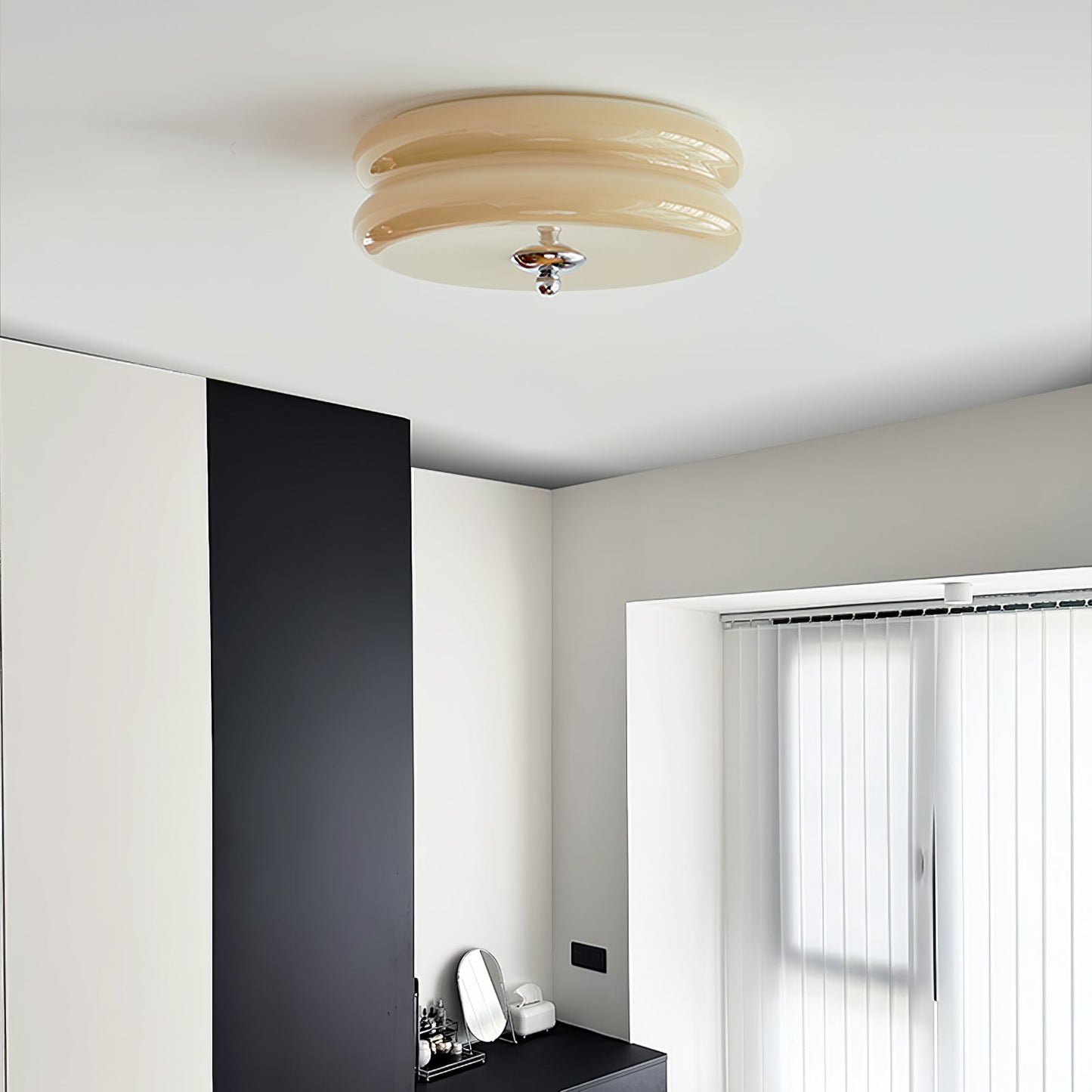 Art Deco Plafon LED z Geometrycznym Wzorem i Zintegrowanym Oświetleniem