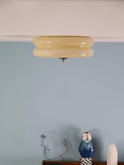 Art Deco Plafon LED z Geometrycznym Wzorem i Zintegrowanym Oświetleniem