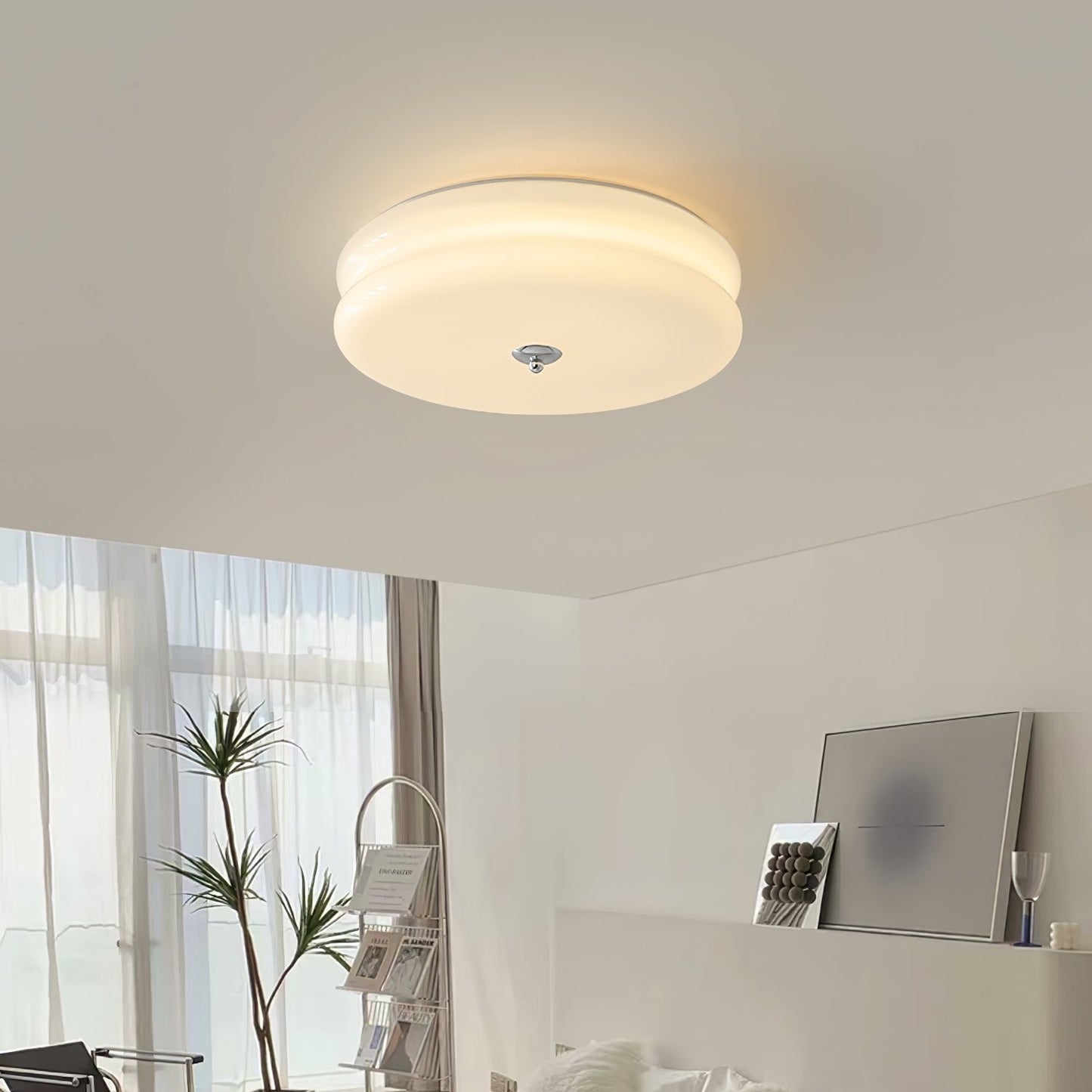 Art Deco Plafon LED z Geometrycznym Wzorem i Zintegrowanym Oświetleniem