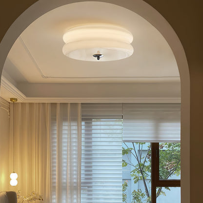 Art Deco Plafon LED z Geometrycznym Wzorem i Zintegrowanym Oświetleniem