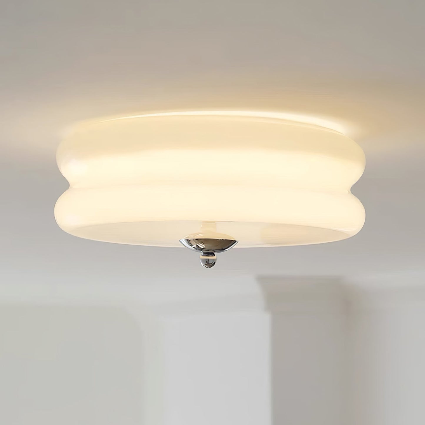 Art Deco Plafon LED z Geometrycznym Wzorem i Zintegrowanym Oświetleniem