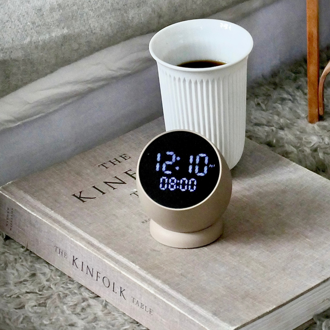 Touch alarm clock with a gyroscope