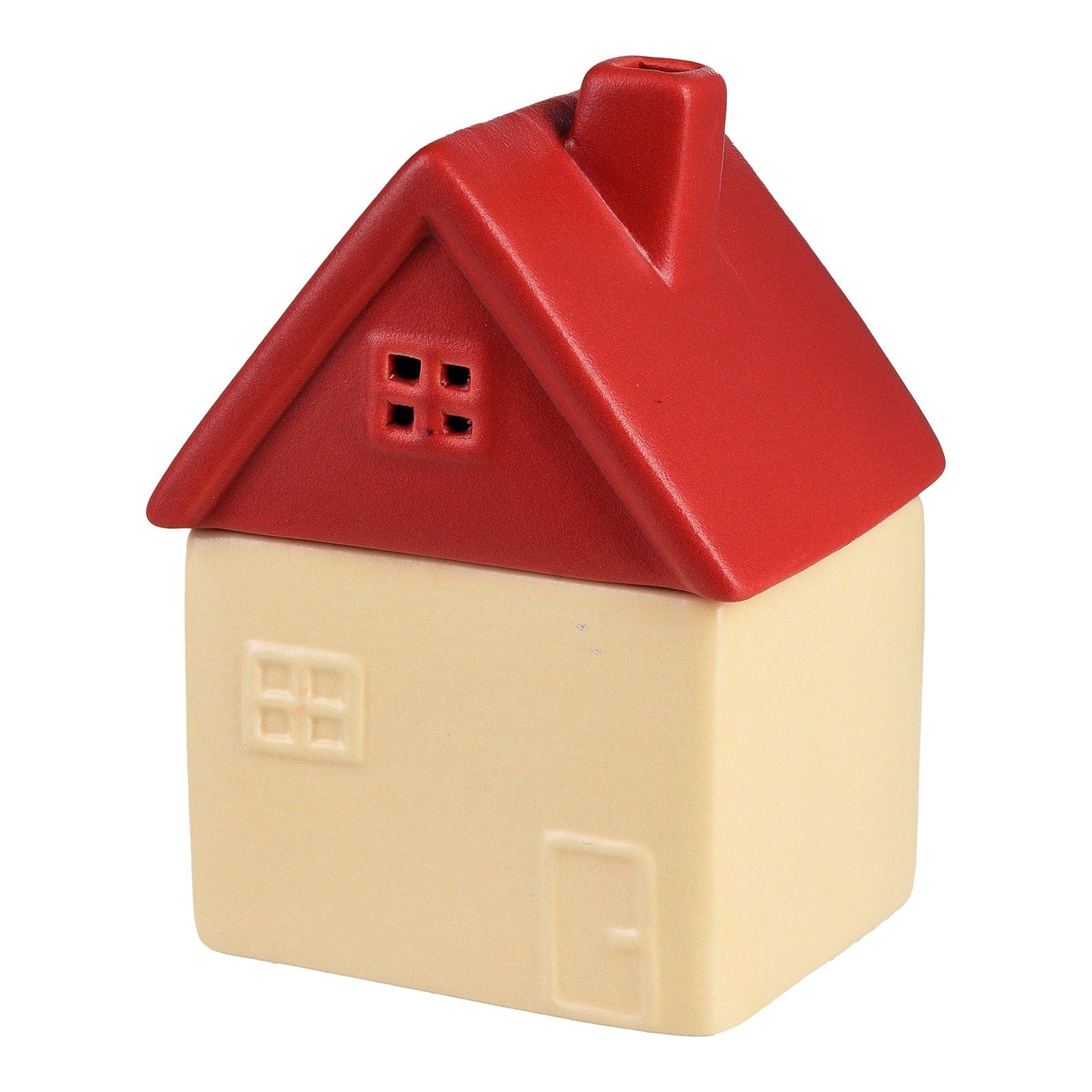 Pink candle in a little house