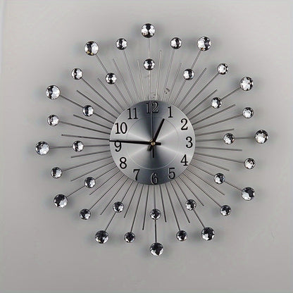 Wall clock with crystal details