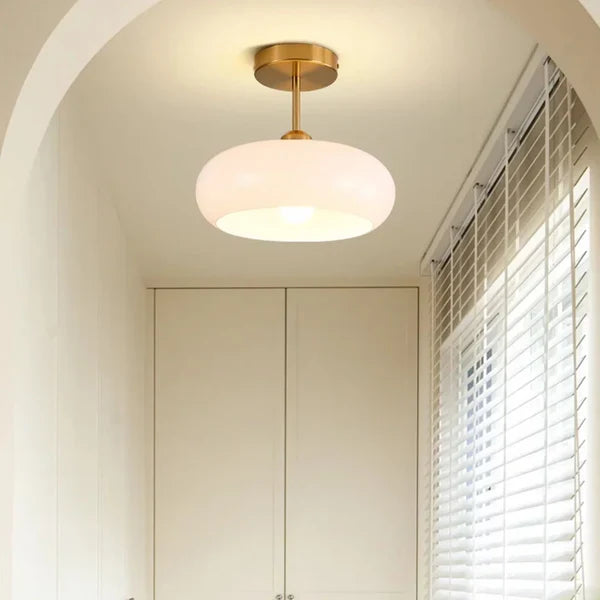 Lampa sufitowa szklana okrągła