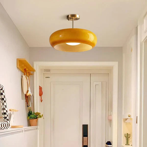 Lampa sufitowa szklana okrągła