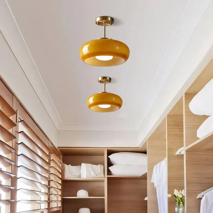 Lampa sufitowa szklana okrągła