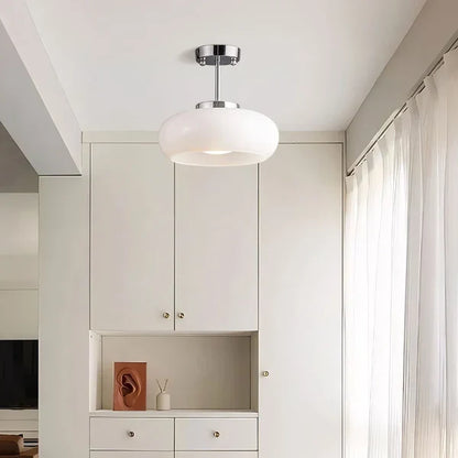 Lampa sufitowa szklana okrągła