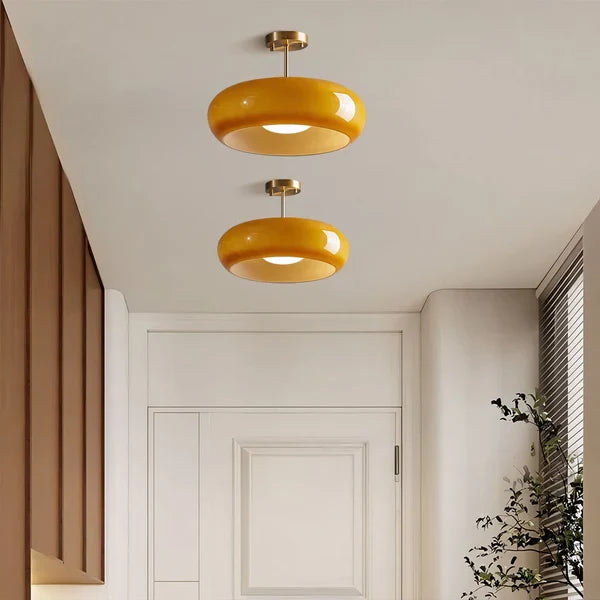Lampa sufitowa szklana okrągła