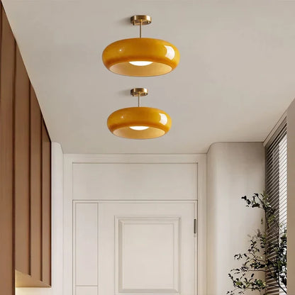 Lampa sufitowa szklana okrągła