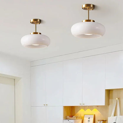 Lampa sufitowa szklana okrągła