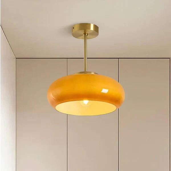 Lampa sufitowa szklana okrągła