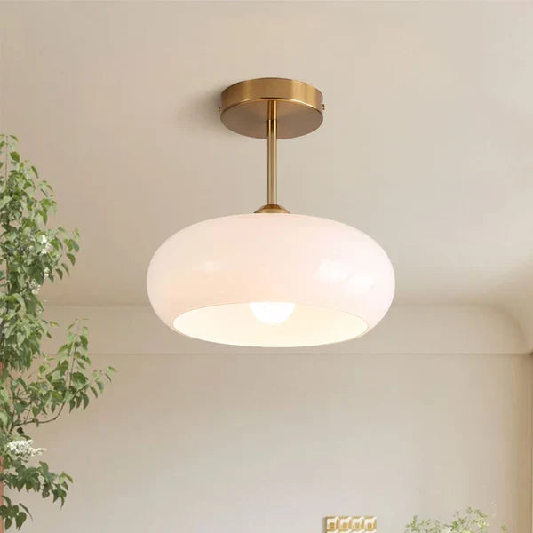 Lampa sufitowa szklana okrągła
