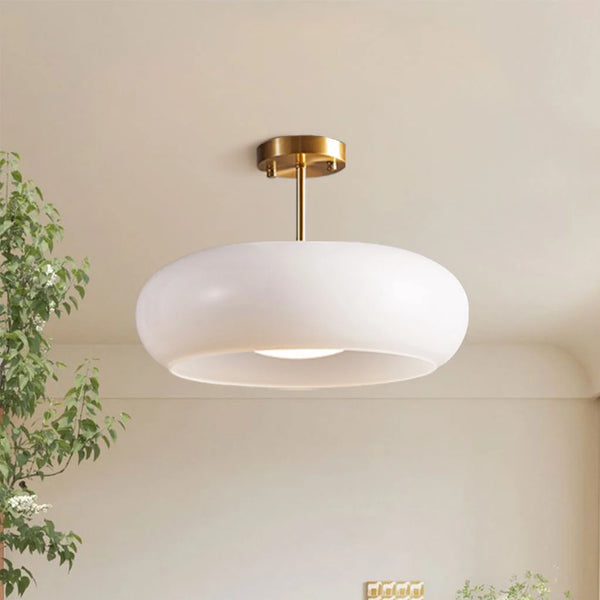 Lampa sufitowa szklana okrągła