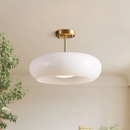 Lampa sufitowa szklana okrągła