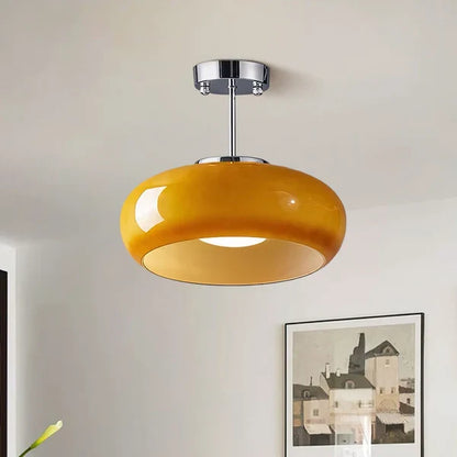 Lampa sufitowa szklana okrągła