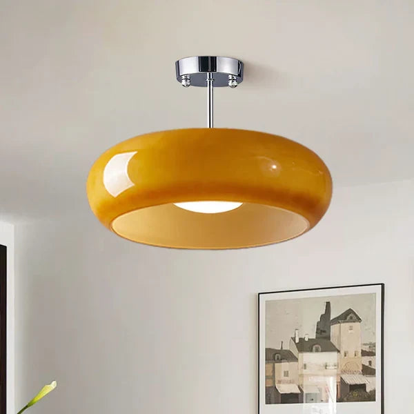 Lampa sufitowa szklana okrągła