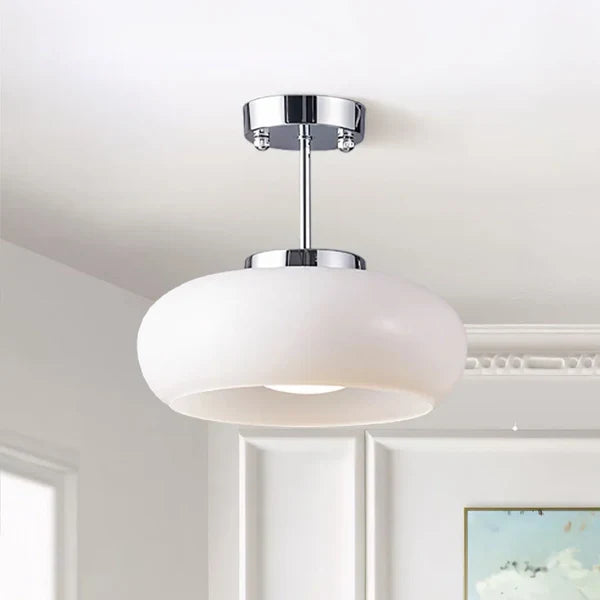 Lampa sufitowa szklana okrągła