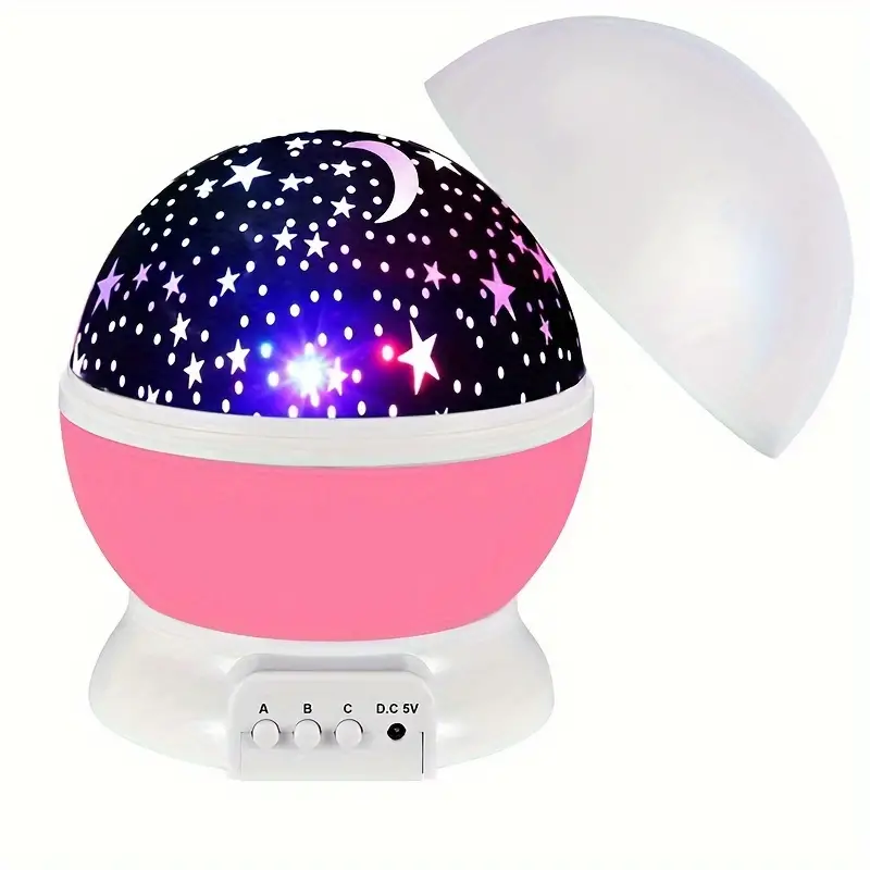 Lampka projektor gwiazd LED USB do pokoju dziecięcego z efektami świetlnymi