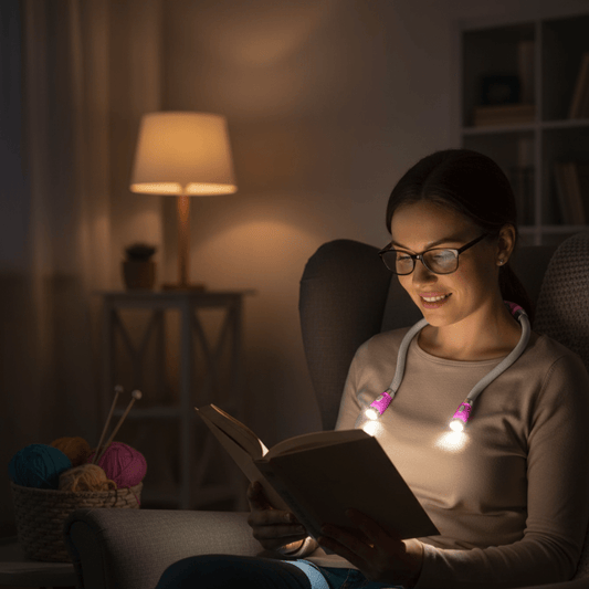 Lampe LED pour le cou à bras réglables