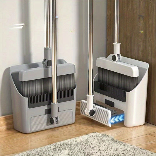 Zestaw szczotki i szufelki z długim uchwytem oraz grzebieniem do czyszczenia do podłóg i dywanów