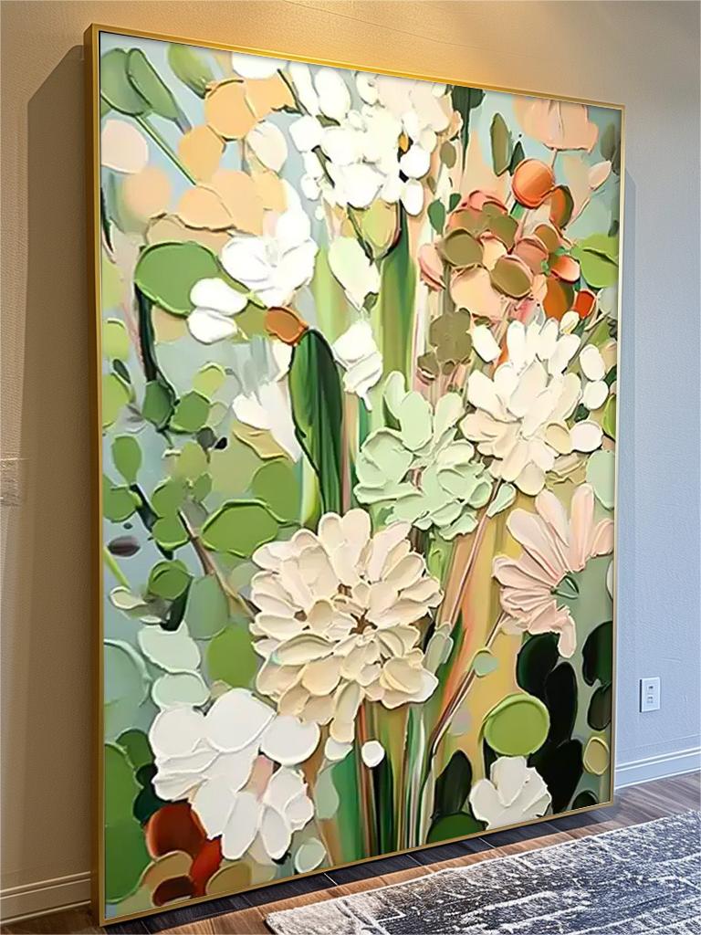 Floral canvas painting