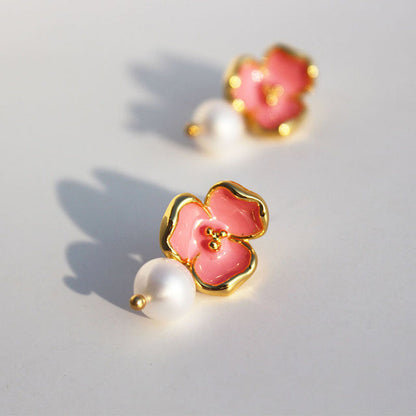 Boucles d’oreilles cœur avec pierres synthétiques