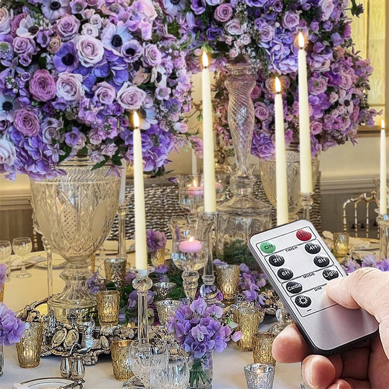 LED Świece Dekoracyjne Bez Płomienia z Pilotem i Regulacją Jasności