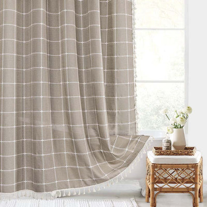 Shower curtain with fringe