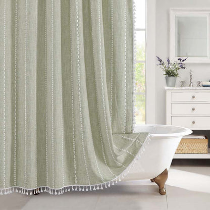 Shower curtain with fringe