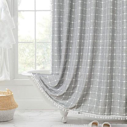 Shower curtain with fringe