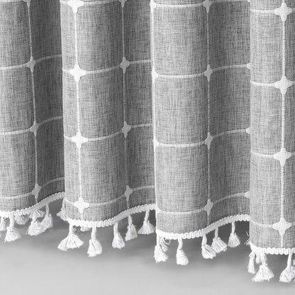 Shower curtain with fringe